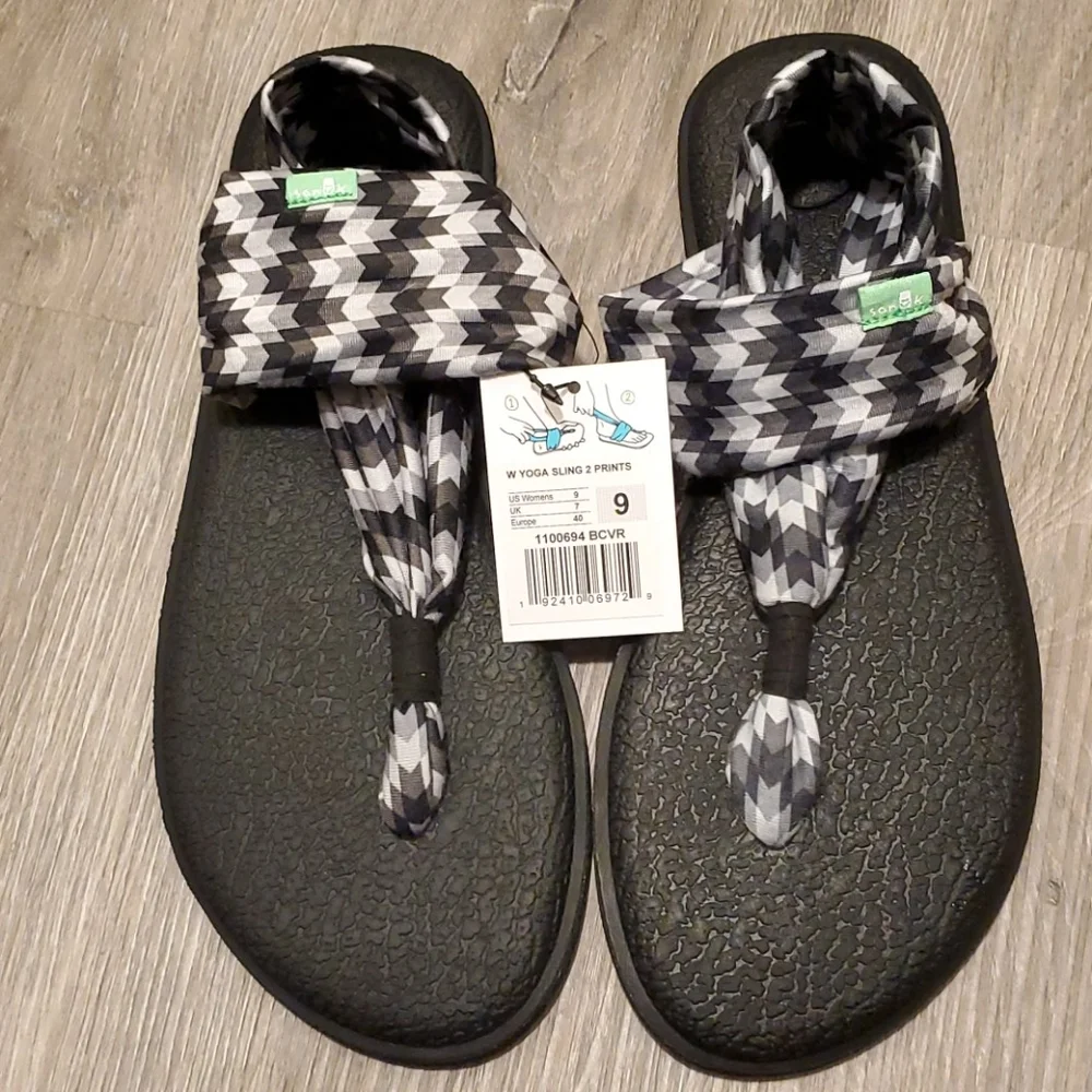 Sanuk Yoga Sling 2 Prints Sandals Flip Flops New with Tags